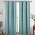 Diraysid Stone Blue Grommet Blackout Curtains by Diraysid%2C+refresh+your+life