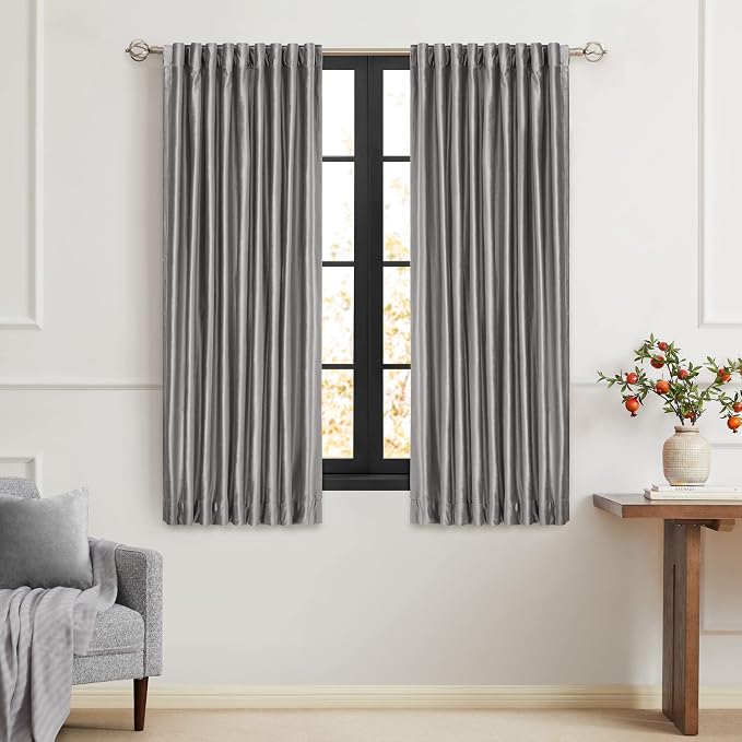 PRIMROSE Light Grey Curtains 63 inch by PRIMROSE