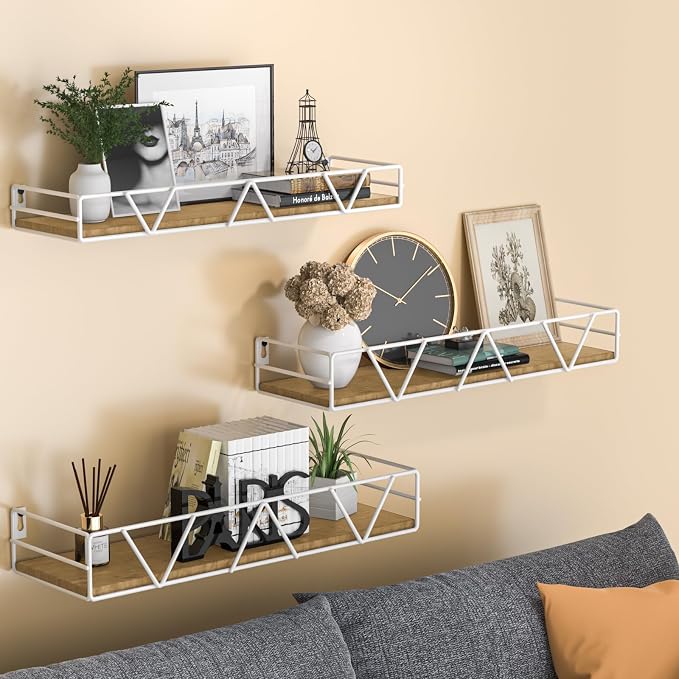 Floating Shelves Set of 3, Wood Wall Shelf, Farmhouse Shelf - Image 2