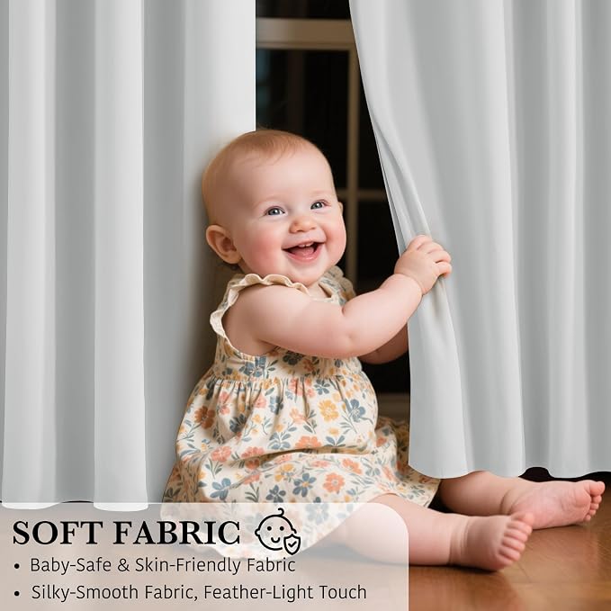 RYB HOME 100% Blackout Door Curtain - Image 4