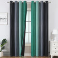 Black and Green Ombre Blackout Curtains 96 Inches Long | Gradient Curtains by ESTELARTEXTILER