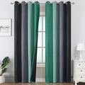 Black and Green Ombre Blackout Curtains 108 Inches Long | Curtains by ESTELARTEXTILER