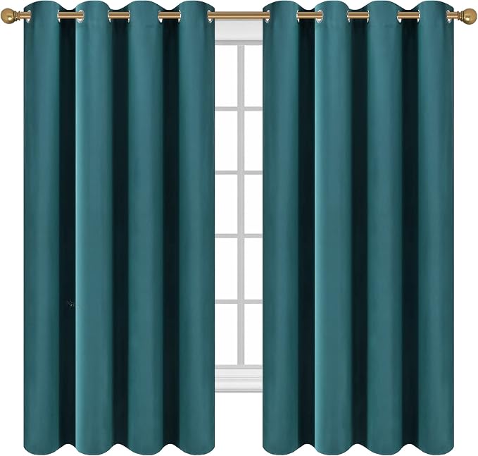 Diraysid Sea Teal Grommet Blackout Curtains - Image 2