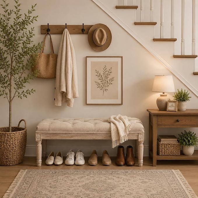 chairus Fabric Entryway Bench by CHAIRUS