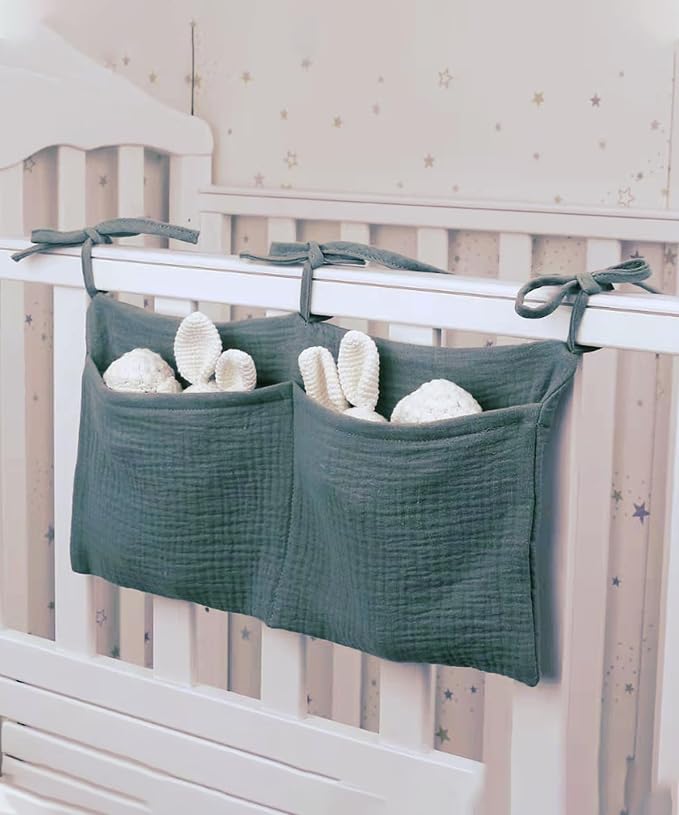 Baby Bedside Hanging Bags Storage Organizer Milk Bottle Toy Crib Baby Nappy-Bag - Image 5