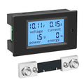 DROK DC Power Meter, 8-100V 100A Volt Amp Watt Meter, LCD Display Multimeter Voltage Current Energy RV Battery Monitor Voltmeter Ammeter Wattmeter with 100A Battery Shunt