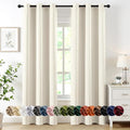 MIULEE Blackout Curtains for Bedroom 2 Panels 40 x 72 Inch Long Beige White | by MIULEE