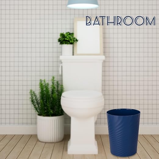 Plastic Small Bathroom Trash Can Wastebasket Garbage Can, 2 Pack | Sturdy-Easy - Image 2