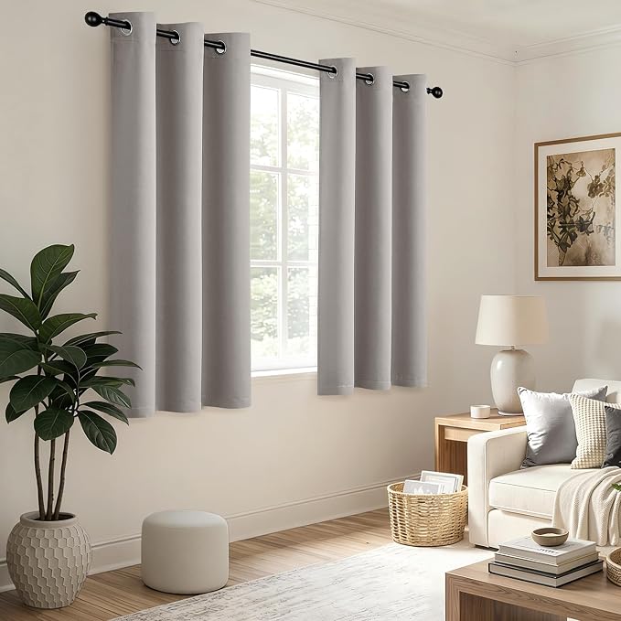 Cobblestone Blackout Curtains for Bedroom Living Room W40 x L63 Inch | 63 Inch - Image 5
