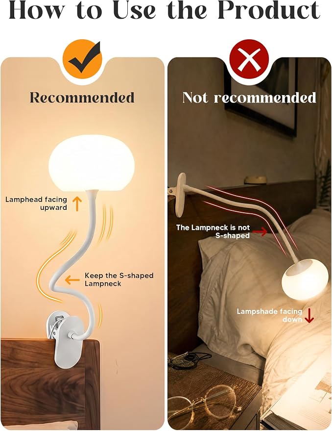 Clip on Lamp, 10 RGB Colors+10 Brightness Clip on Desk Lamp - Image 7