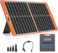 SOLUPUP 60W Portable Solar Panel, IP65 Waterproof Foldable Solar Panels for Power Station, 23% High Efficiency Solar Charger with QC3.0 USB-A & USB-C Outputs & 2 Kickstands for Outdoor Camping RV Trip