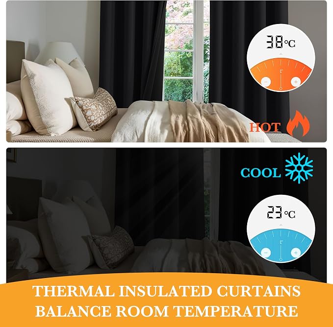 RYB HOME 100% Blackout Curtains - Image 4