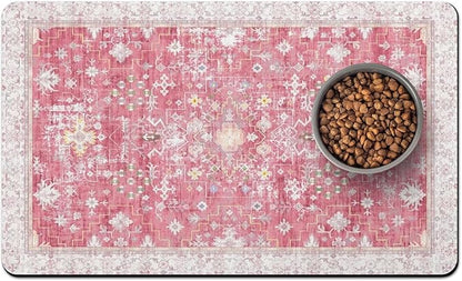 Pet Food Mats for Floor, Absorbent Dog Mat for Food and Water Dispenser Mat, Dog Food Mat Quick Dry Cat Food Mat Pet Supplies