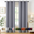 MIULEE Blackout Curtains for Bedroom 2 Panels 40 x 84 Inch Long Silver Grey | by MIULEE