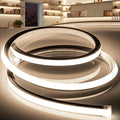 VOEWT LED Strip Lights Neutral White 4000K,98.4ft 110-120V Neon Rope Lights,Flexible Silicone Outdoor Waterproof Neon Strip Lights for Bedroom,Mirror,Kitchen Cabinet, Living Room,Halloween Decor