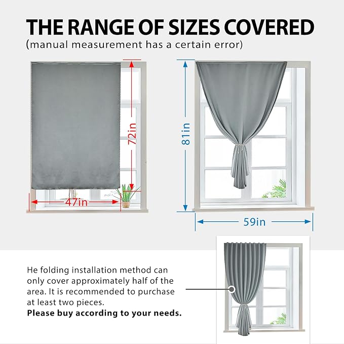 JILRON Magic Tape Stick on Portable Curtains - Image 3