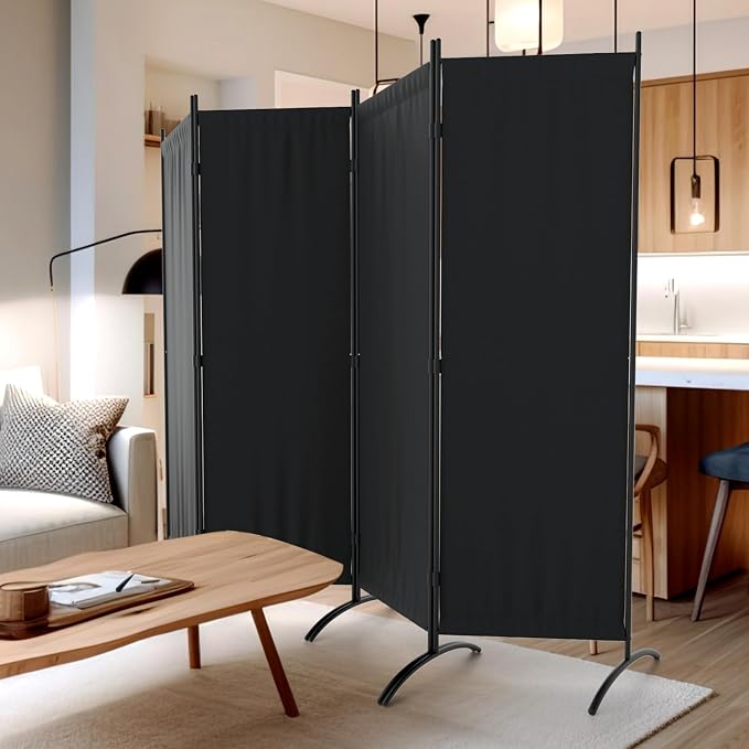 Room Divider 4 Panel Partition Room Dividers and Folding Privacy Screens - Image 8