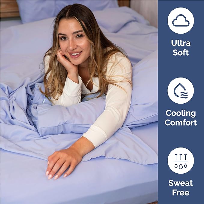 Queen 6 Piece Sheet Set - Cooling, Comfy & Breathable - Hotel Luxury Bedding, Includes Fitted Sheet for Women, Men, Kids & Teens - 1 Flat, 1 Fitted Sheet, 4 Pillowcases with Deep Pockets - Lavender