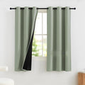 NICETOWN Sage Green Bedroom Curtains 63 Inches Length, 100% Blackout Drapes by NICETOWN
