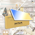 VocgoUU 24-Pack 2x4 LED Flat Panel Light Drop Ceiling Fixture, 3CCT Selectable (3000K/4000K/5000K) & 50W 40W 30W Switchable, 0-10V Dimmable, 100-277Vac, ETL & DLC