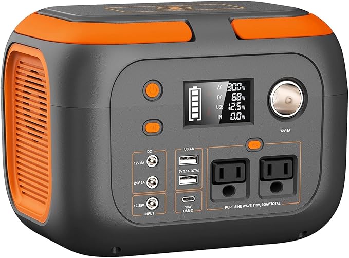 SinKeu 300W Portable Power Station, 260Wh/70400mAh Outdoor Solar Generator, Mobile Lithium Battery Pack, 110V Outlet Solar Power Banks, Camping Power Supply for Laptop, Hurricane Supplies