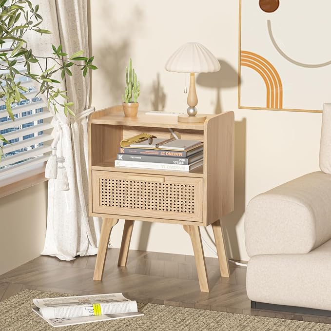 Lerliuo Rattan Nightstands Set of 2 - Image 7