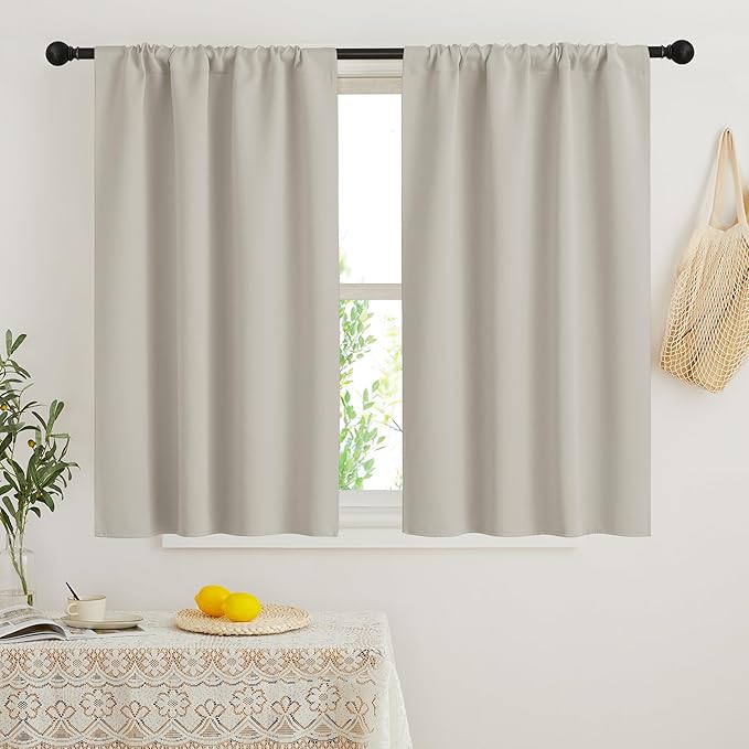 RYB HOME Small Window Curtains 45 inches Length by RYBHOME