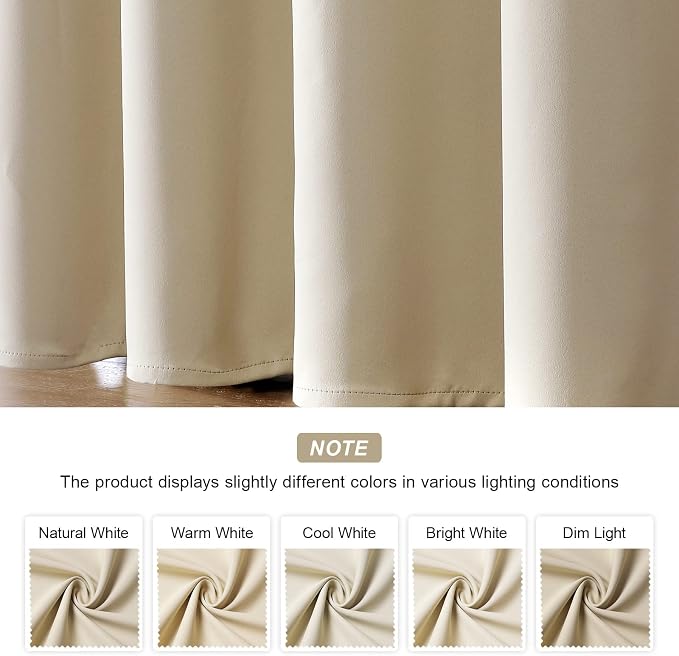 CUCRAF Bedroom Curtains 63 Inches Long - Image 7