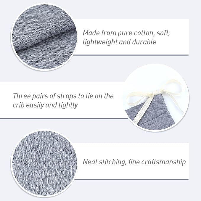 Cinaci 2pcs Cotton Pram Stroller Caddy Baby Crib Hanging Organizers Storage - Image 3