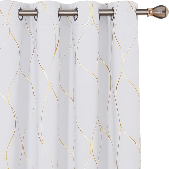 Deconovo Curtains for Living Room, Pattern Blackout Curtains 96 Inches Long | by Unknown