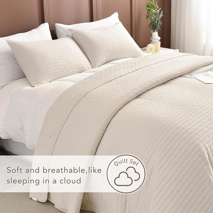 Lady Ann Oversized California King Size 120x120 Bedspread Set, Wheat Quilted - Image 6
