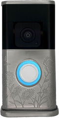 Garden Video Doorbell Cover (Compatible with Ring 3, 3 Plus, 4, Battery Plus, and Battery Pro) (Nickel Silver)