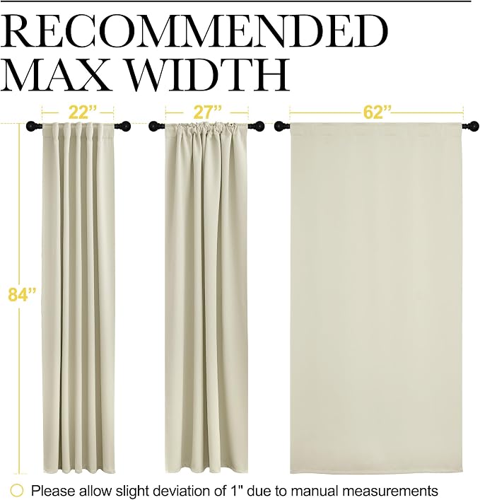 NICETOWN Blackout Curtain Panels Window Draperies - Image 7