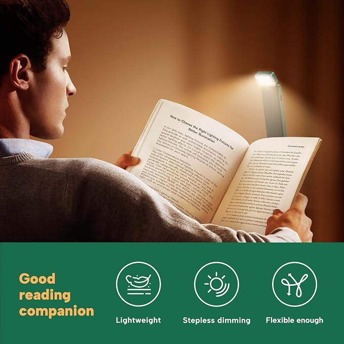 86lux Book Light, Rechargeable Reading Lights - Image 3