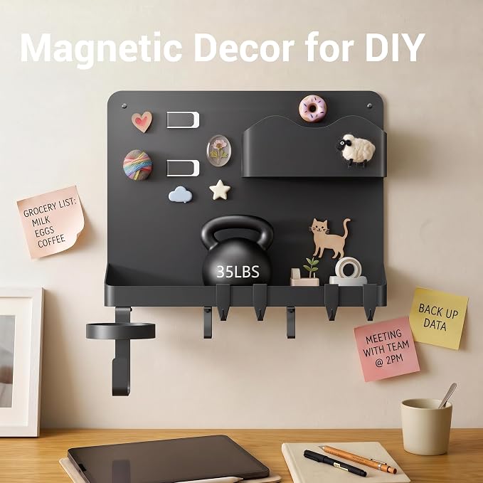 Bedside Shelf, Dorm Room Essentials Metal Floating Shelves | Wall Organizer - Image 4