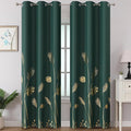 Green Blackout Curtains for Living Room 84 Inch Length 2 Panels Set, Room by ESTELARTEXTILER