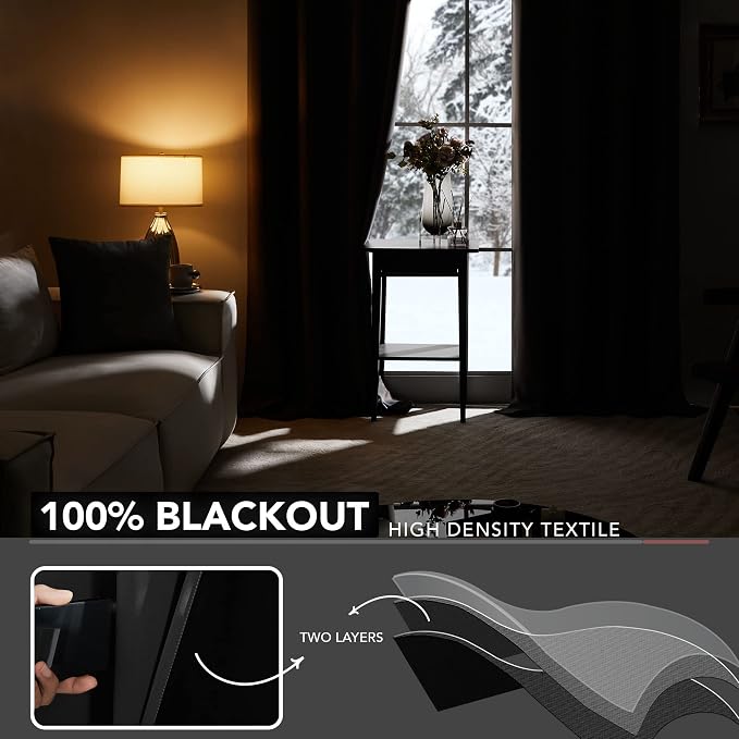 Deconovo 100% Blackout Curtains - Image 3