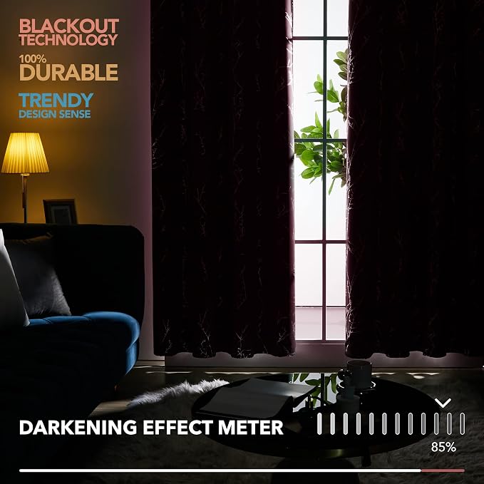 Deconovo Living Room Curtains 95 Inches Long, Thermal Insulated, Room Darkening - Image 5