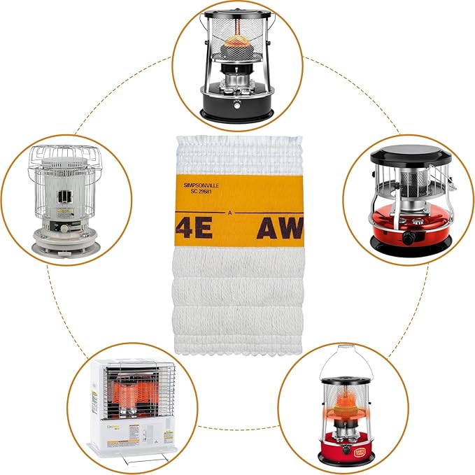 AW4E Kerosene Heater Wick, No Trim Needed, Ready to Use. for Stops Smoke & Smell for Sengoku HMN-110, KeroHeat CTN-110, Heatmate HMN-110, Mega Heat MGN-110. Fast, Clean Heat- 2 Pack
