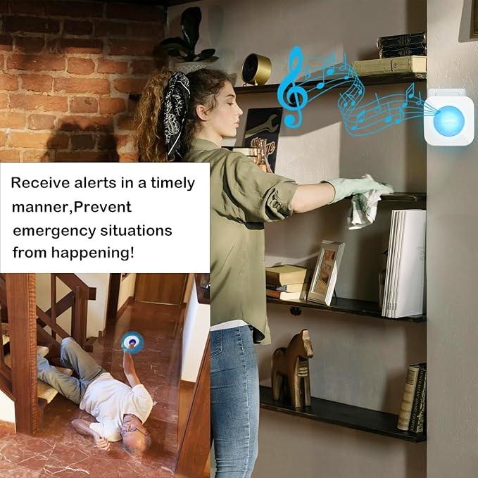 LIOTOIN Wireless Caregiver Pagers Call Button Nurse Alert System Call Bell Call Light Alert Button for Home/Elderly/Patients/Disabled 3 Transmitters 3 Plugin Receivers (600+ft Operating Range)…