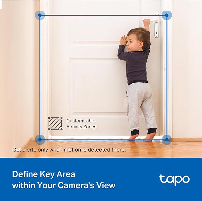 Tapo 2K Indoor/Outdoor Pan/Tilt Wired Security Camera - Baby Monitoring, Person & Baby Cry Detection, 360° Motion Tracking, Night Vision, No-Subscription Local Storage or Optional Cloud, C216 (2-Pack)