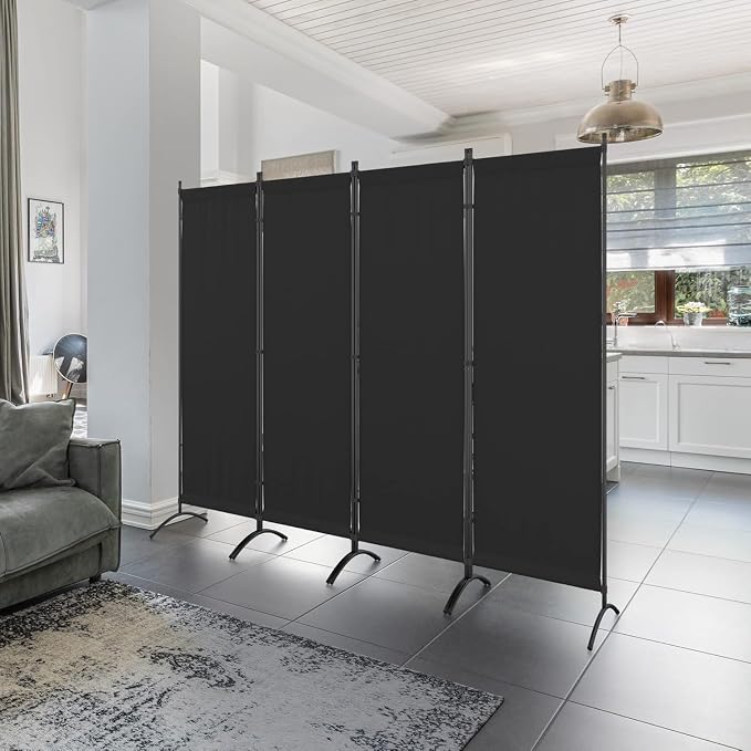 Morngardo Upgraded Room Divider Folding Privacy Screens 4 Panel Partitions 88" by Morngardo