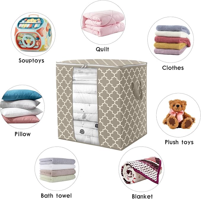 Storage Bags 2 Pack 100L Clothes Organization and Storage Containers | Large - Image 7
