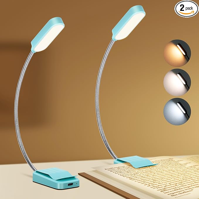2 Pack Rechargeable Book Lights by BestWorldLED