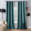 MIULEE Velvet Curtains Teal 52 x 96 Inch Length Set of 2 | Grommet Drapes by MIULEE