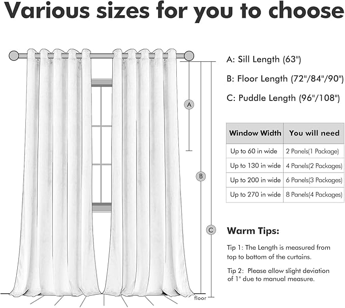 MIULEE Velvet Curtains Golden Brown 66 x 84 Inch Length Set of 2 | Grommet - Image 6
