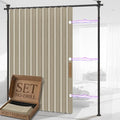 AJAZZ Room Divider Curtain+ Curtain Rods No Drilling Adjustable Tension 43-120× by AJAZZ