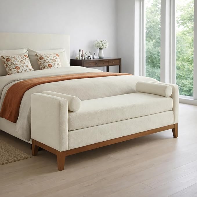 51" End of Bed Bench for Bedroom Living Room by Aortzio