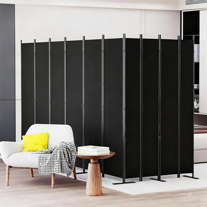 C-Hopetree 10 Panels Room Divider, 6 Ft Tall Indoor Folding Privacy Screen - Image 3