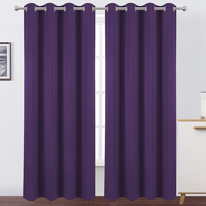 100% Blackout Purple Curtains - Image 2